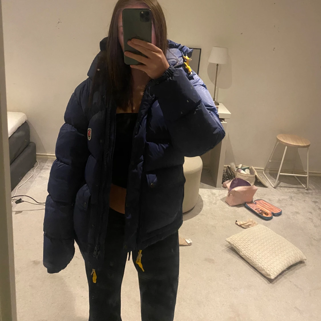 Mörkblå fjällräven jacka i bra skick! - 92