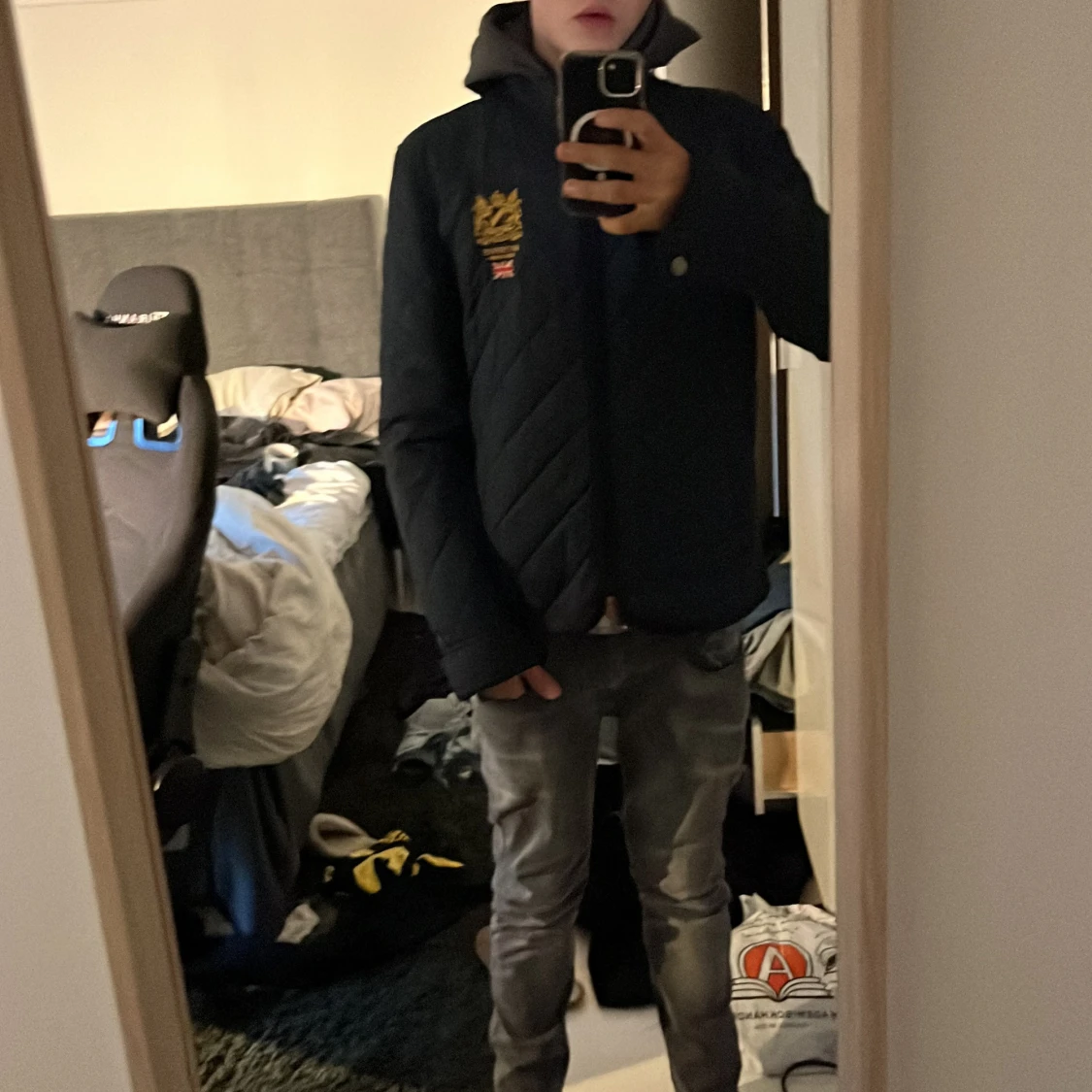 Svart quiltad jacka från Morris - 93