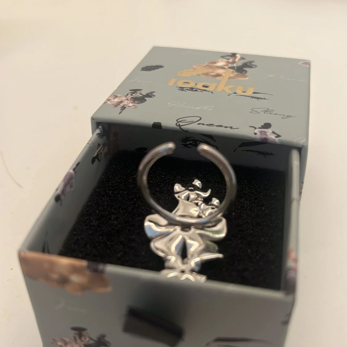 Silver blomring från ioaku ( justerbar ) - 2