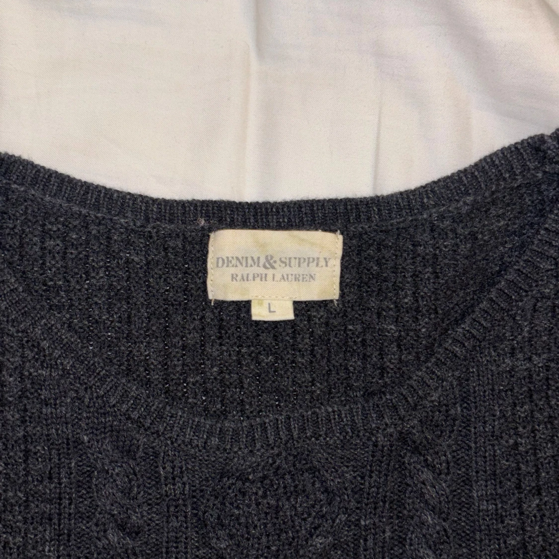 Grå stickad tröja från Denim & Supply Ralph Lauren - 90