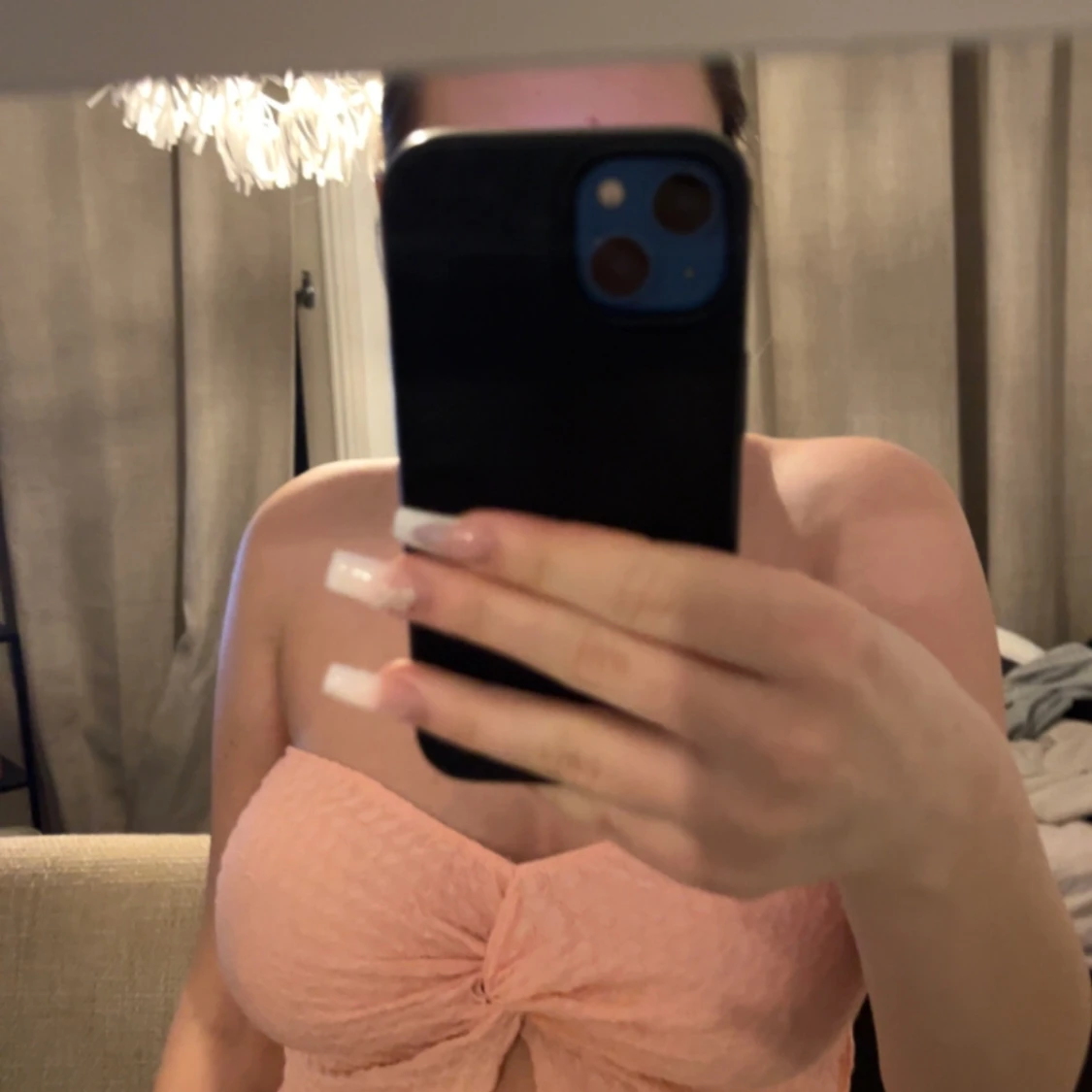 Rosa tubtopp med knyt