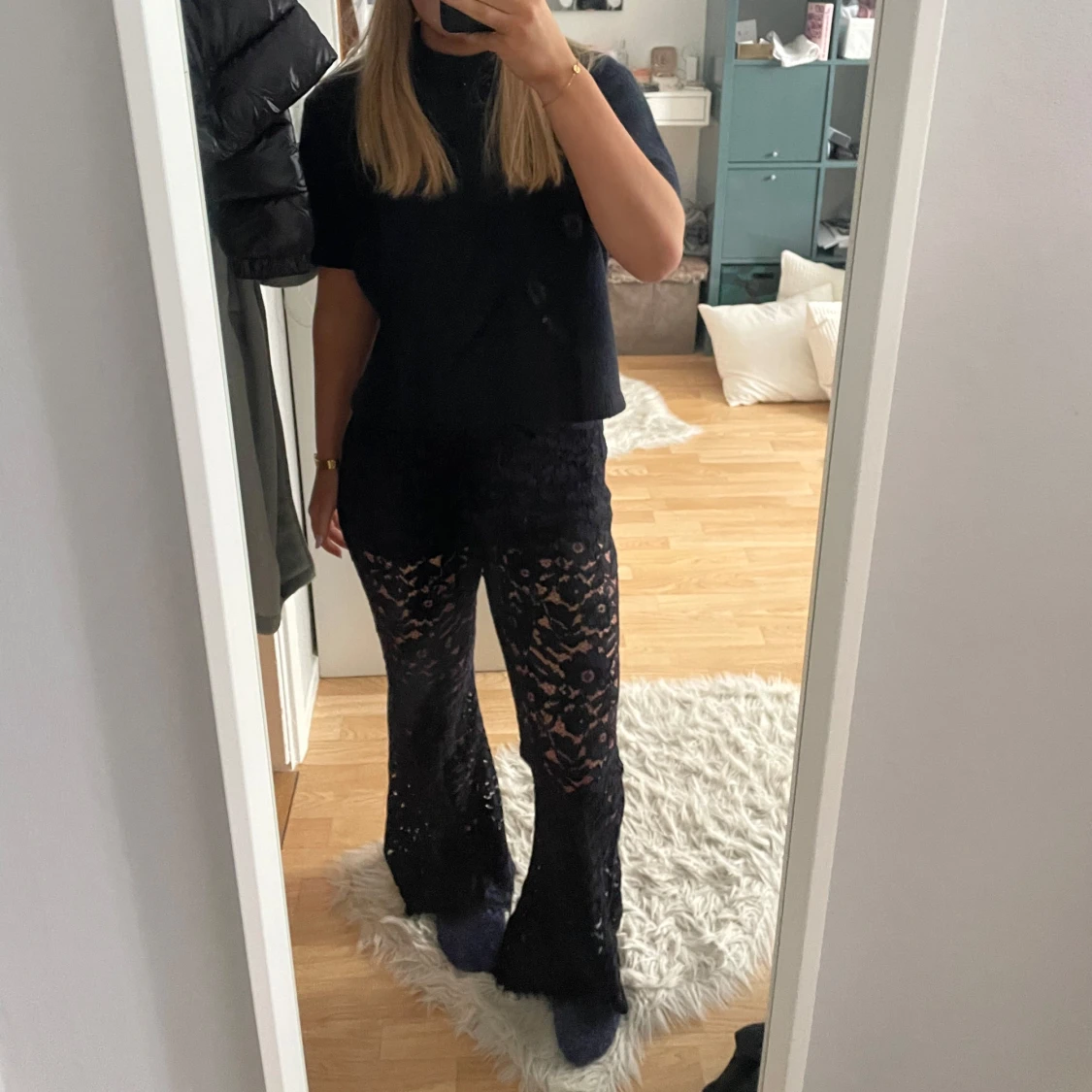 Svarta spetsbyxor från Zara