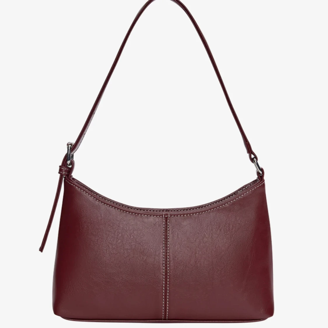 Vinröd axelväska