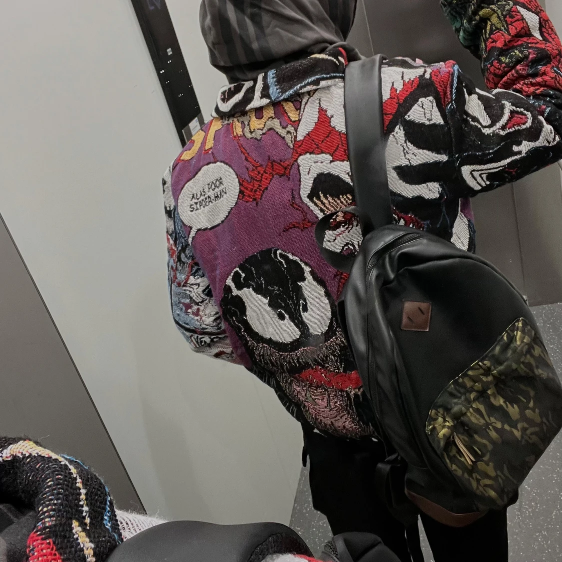 Flerfärgad Venom-jacka med dragkedja - 93