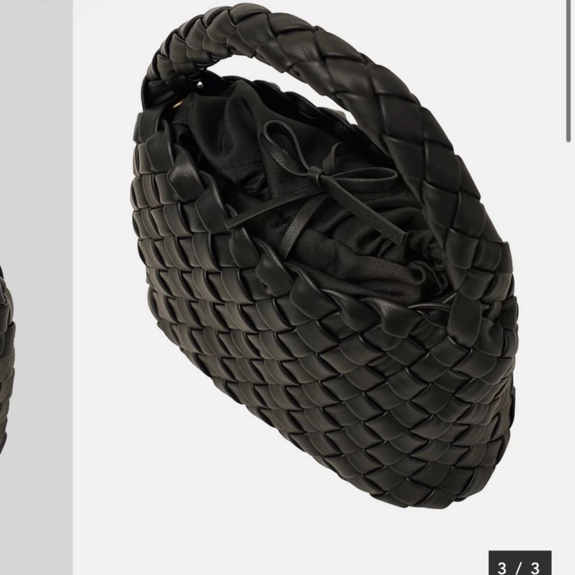 Svart flätad handväska - 93