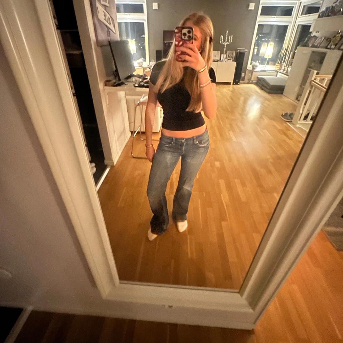 Lågmidjade bootcut jeans