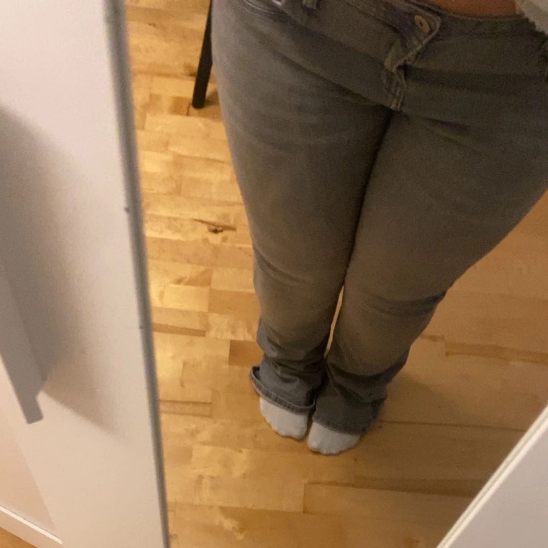 Grå bootcut jeans - 91