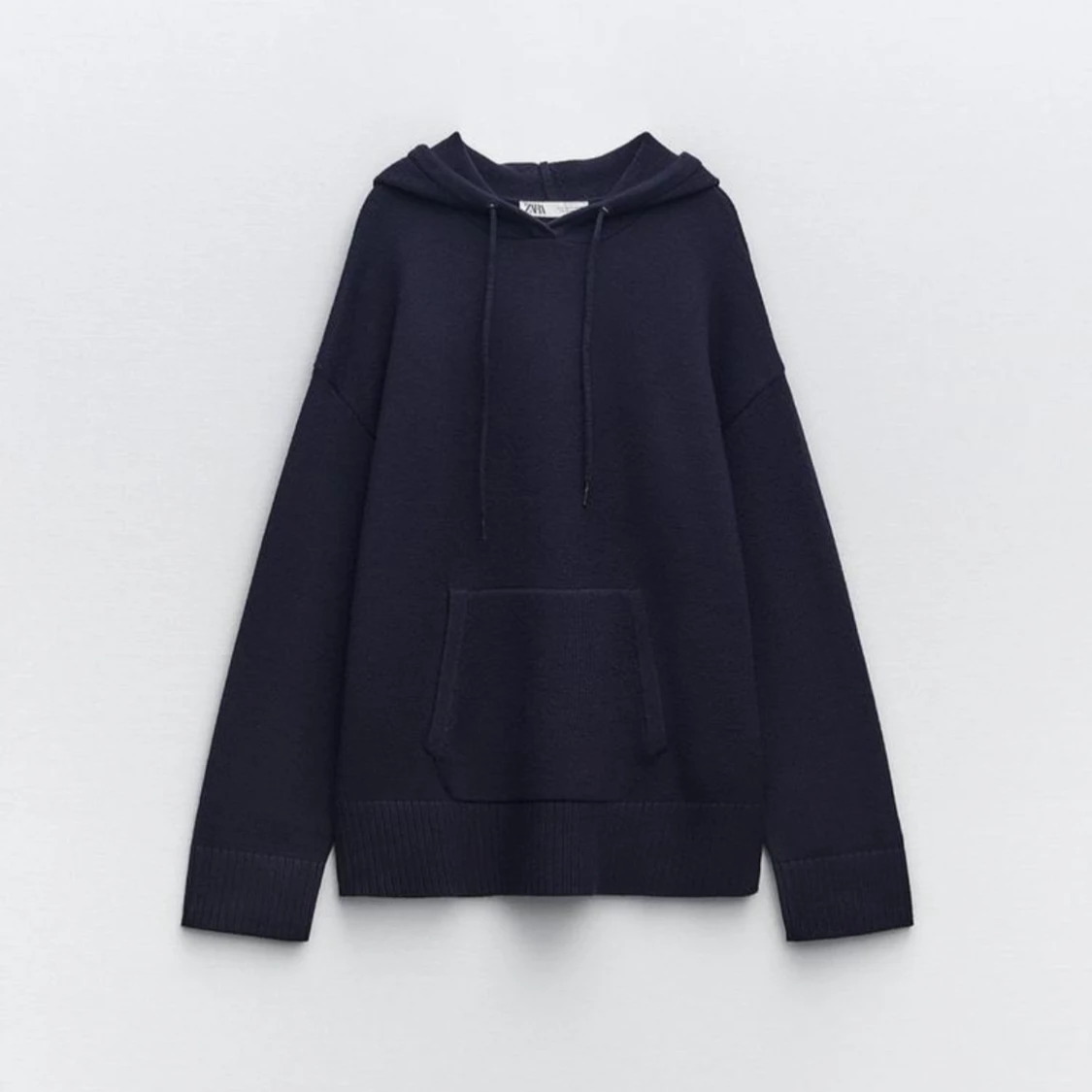 Stickad hoodie 