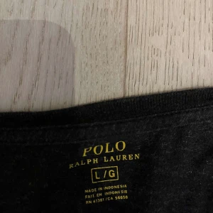 Svart t-shirt från Ralph Lauren - Säljer en klassisk svart t-shirt från Ralph Lauren i storlek L. Den är i bra skick och har en liten broderad logga på bröstet. Perfekt för både vardag och fest! 🖤