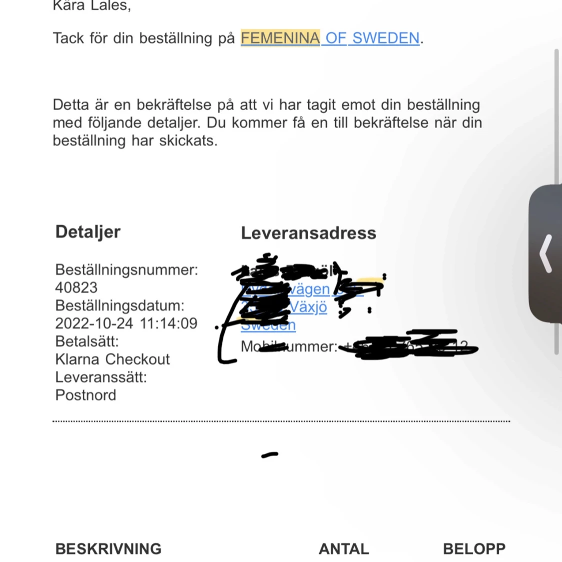 Vit kappa med pälsdetaljer - 2