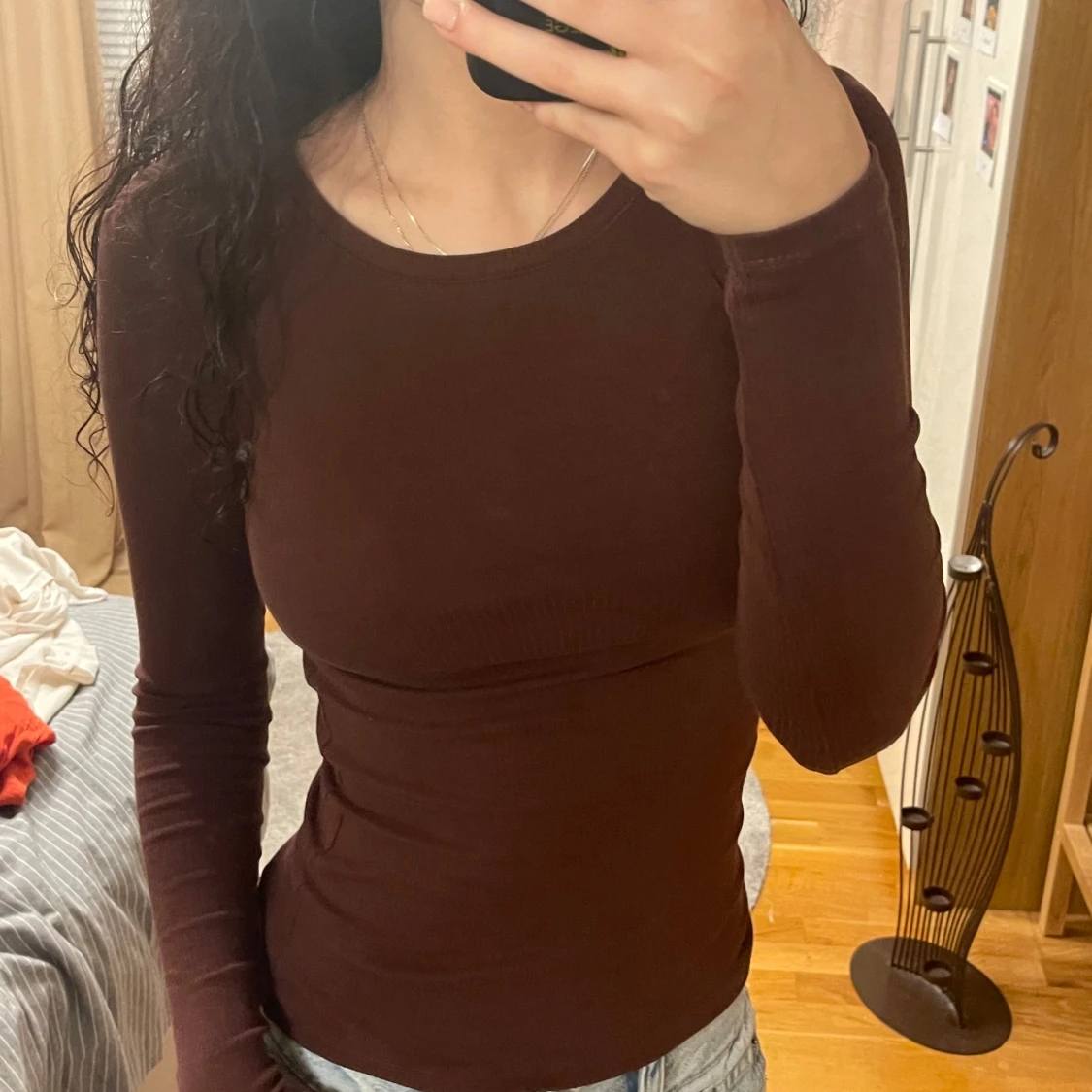 Brun långärmad topp från New Yorkers - 90