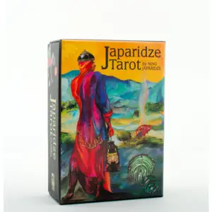 Japaridze Tarot is a reimagining of the tarot universe through the visionary lens of leading Parisian contemporary artist, Nino Japaridze. In each of her 78 collage-style surrealistic paintings she boldly explores the many layers of esoteric symbolism in tarot, revealing its transformative powers. Her unique interpretations of the Minor Arcana delve deep into elemental, as well as numerological associations. Th is deluxe set includes a 178-page book with full-color artwork accompanied by descriptions and divinatory meanings to guide the reader through the Fool’s Journey toward self-knowledge.