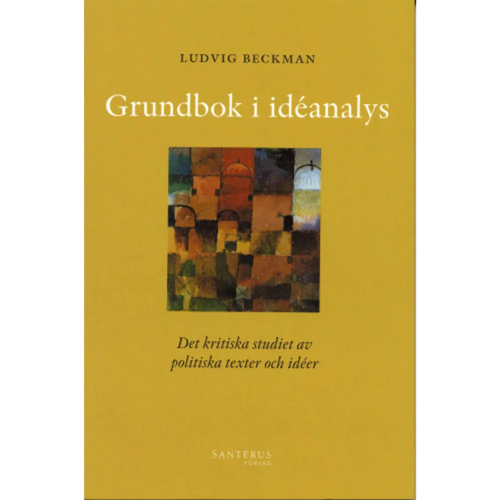 Det pågår strid mellan politiska idéer och föreställningar överallt där det diskuteras vad staten bör och inte bör göra, vad frihet och rättvisa är, varför lagar bör ändras, stiftas eller avskaffas. Politiska idéer formar människors övertygelser, sympatier och strävanden och har utan tvekan stor betydelse för samhällets utveckling. Därför är det viktigt att närmare granska de politiska budskap som framförs. Men för att granskningen inte bara ska bli retorik eller allmänt tyckande behövs en metod, en teknik. Det är stor skillnad mellan att framföra politiska budskap och att granska dem, mellan att argumentera för en politisk ideologi och att studera hur bra argumenten faktisk är. Tekniken som skrivs om i denna bok är idéanalys. Skälen för att använda den är många.Boken vänder sig till universitets- och högskolestuderande i statskunskap och praktisk filosofi men är naturligtvis en vägledning till ökat kritiskt tänkande för vem som än önskar sig det.Ludvig Beckman är professor i statsvetenskap vid Stockholms universitet.    Format Häftad   Omfång 116 sidor   Språk Svenska   Förlag Santérus Förlag   Utgivningsdatum 2005-08-18   ISBN 9789189449794  . Böcker.