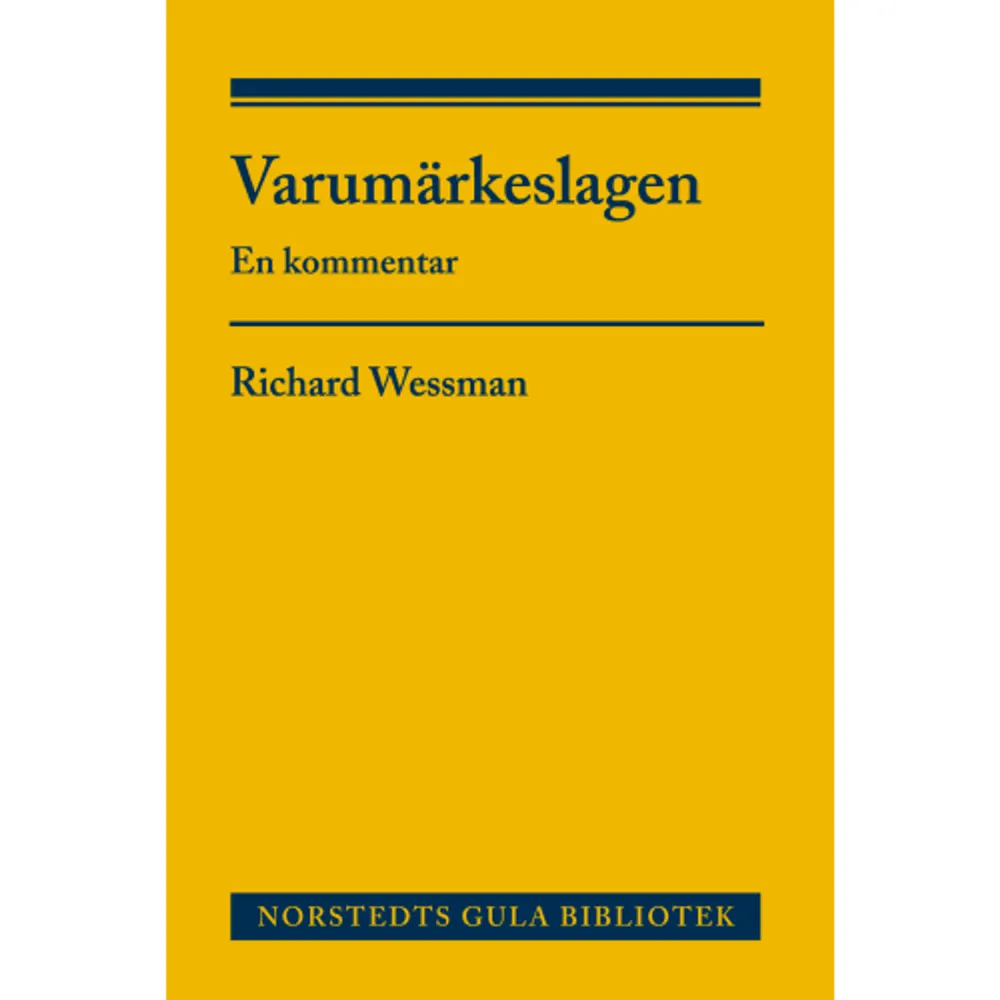 Verket är en helt ny kommentar till varumärkeslagen, som trädde i kraft 1 juli 2011.Europeisk och internationell varumärkesrätt har stor betydelse för tolkningen av varumärkeslagen. Denna kommentar ger vägledning och speglar de europeiska och internationella linjerna. Det europeiska varumärkesdirektivet och EU-domstolens omfattande rättspraxis, i anslutning till direktivet, har medfört betydande förändringar. Även den europeiska varumärkesförordningen, med gemenskapsvarumärket, har bidragit till att skapa en helt ny varumärkesrättslig spelplan. Samtidigt har, på det internationella planet, TRIPS-avtalet, Madridprotokollet och Singaporekonventionen medfört förändringar.2010 års varumärkeslag kan ses som ett led i denna anpassning och utveckling. Lagen innebär att de nya europeiska och internationella linjerna får en tydligare form i svensk lagstiftning, och varumärkeslagen bör förstås och tolkas mot bakgrund av denna utveckling.    Format Inbunden   Omfång 227 sidor   Språk Svenska   Förlag Norstedts Juridik AB   Utgivningsdatum 2014-01-14   ISBN 9789139112686  . Böcker.