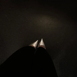 Silvriga klackskor med spetsig tå - Säljer ett par eleganta klackskor i silver med spetsig tå och en tidlös design från ZARA. Klackarna är i nyskick, aldrig använda med lappen kvar. Passar lika bra till en glamorös festoutfit som till att ge en stilren touch till vardagskläderna.