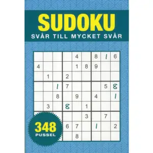 Är du stolt över din Sudoku-skicklighet? Denna samling med 348 svåra till mycket svåra Sudokupussel kommer verkligen att testa den. De flesta Sudokupussel riktar sig till den genomsnittliga skicklighetslösaren, vilket gör möjligheten att finslipa sin teknik lite komplicerad. Om ditt mål istället är att bli en superlösare, har du hittat rätt bok. De olika pusslen är nämligen utformade så att du kan bygga på din existerande skicklighetsgrad och ta den till den ultimata nivån.    Format Häftad   Omfång 208 sidor   Språk Svenska   Förlag Barthelson Förlag   Utgivningsdatum 2019-06-18   Medverkande Bodil Andersson   ISBN 9781838571443  