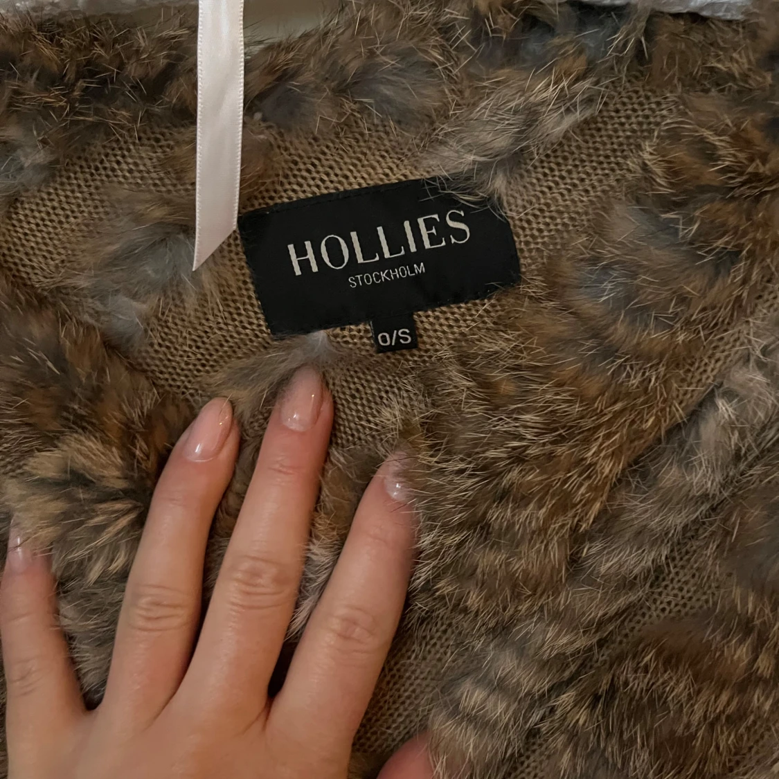 Brun pälsponcho - 93