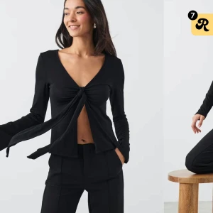 Svart knyttopp från Gina Tricot - Säljer en trendig knyttopp från gina tricot inga defekter eller fläckar, jätte fin har använt typ 7-10 ggr. kontakta för fler bilder kan diskutera priset💞