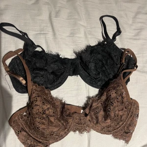 Svart och brun bralett  - Två braletter med fina detaljer
