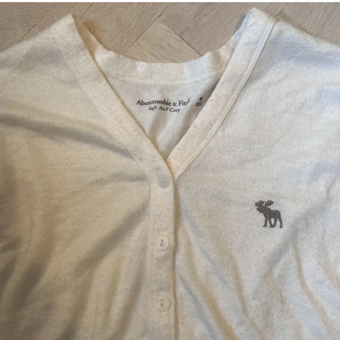 Vit långärmad tröja från Abercrombie & Fitch