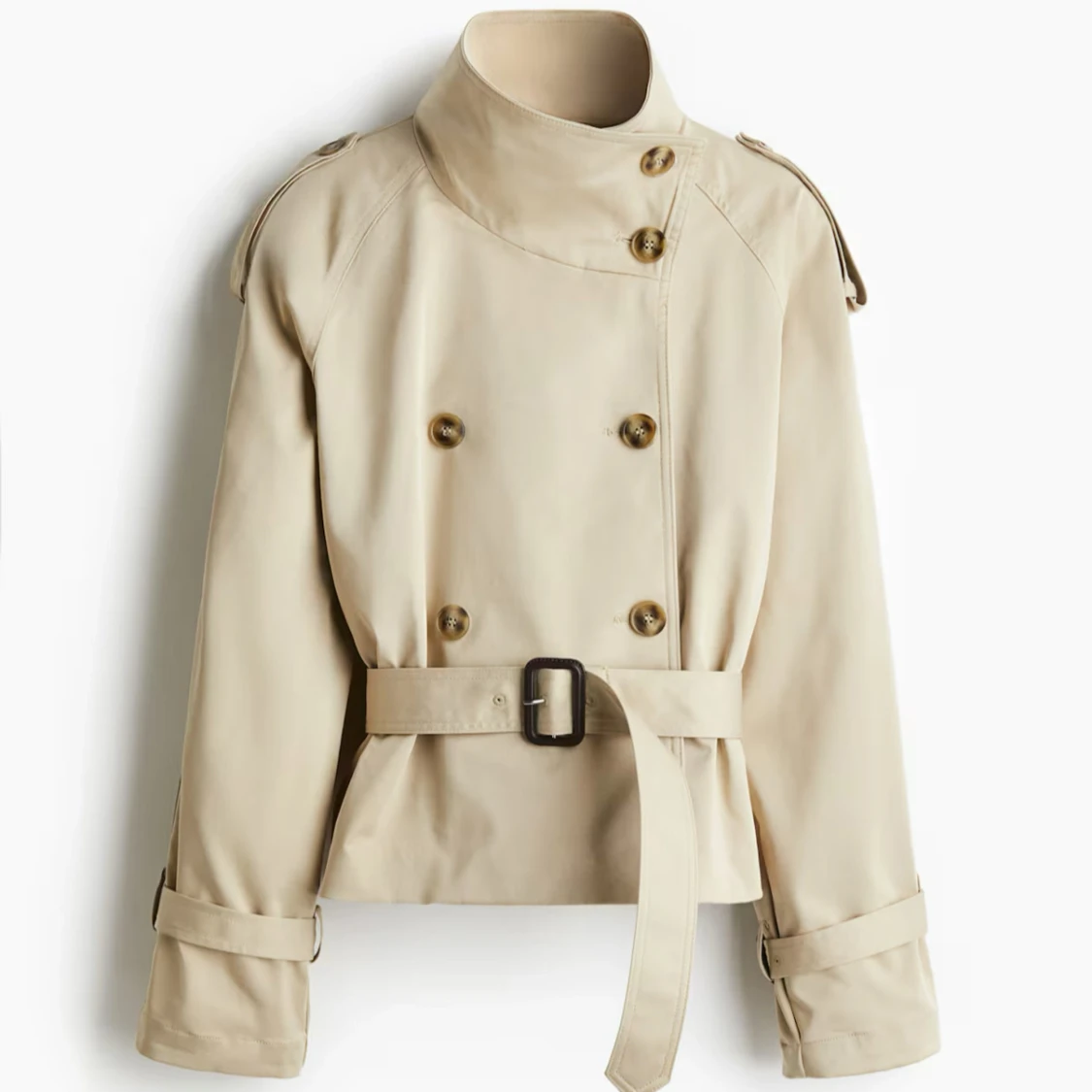 Beige trenchcoat med bälte