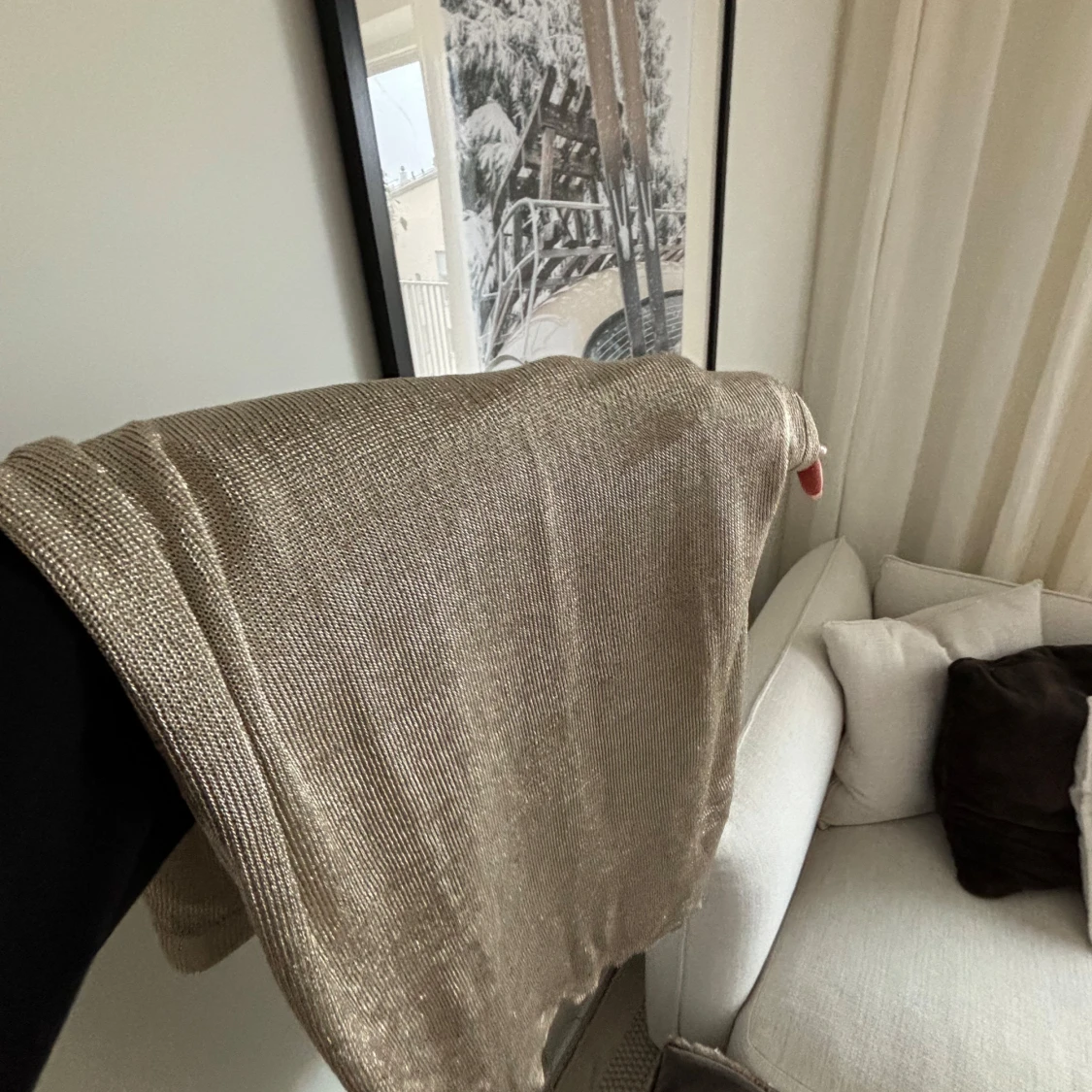 Metallisk stickad maxikjol från NA-KD - 3