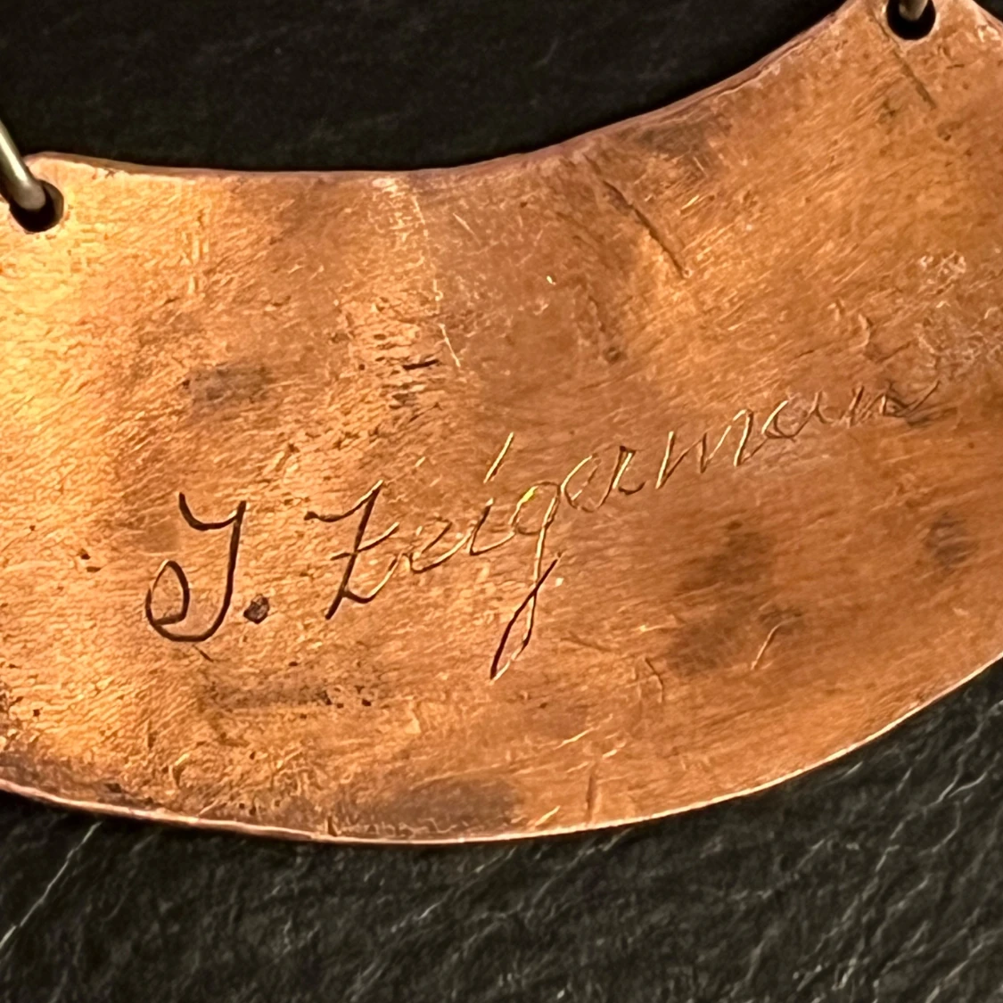 Vintage Unikt blått halsband med abstrakt design - 3