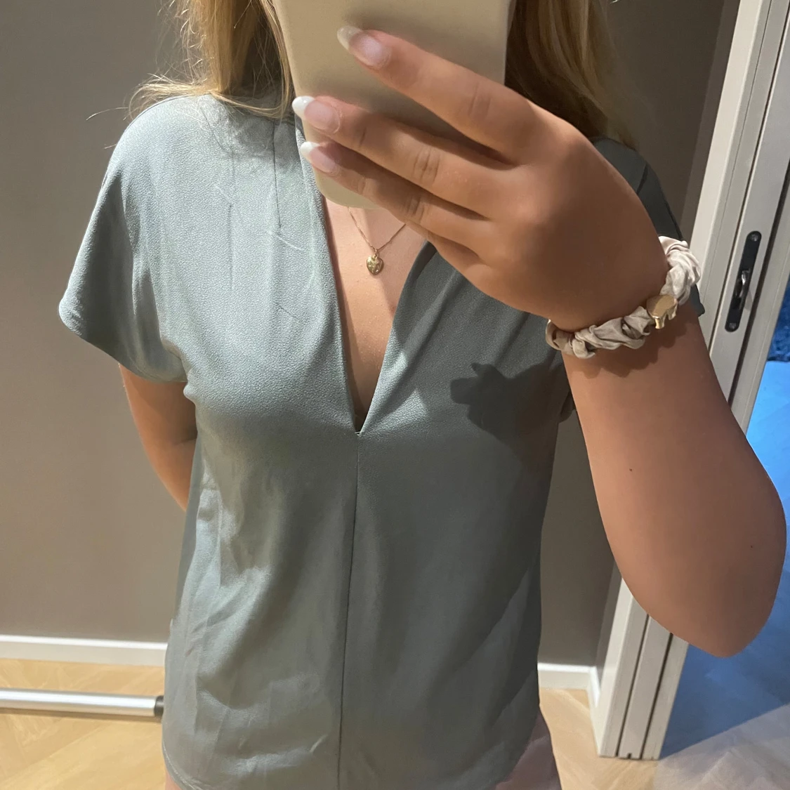 Grön kortärmad topp