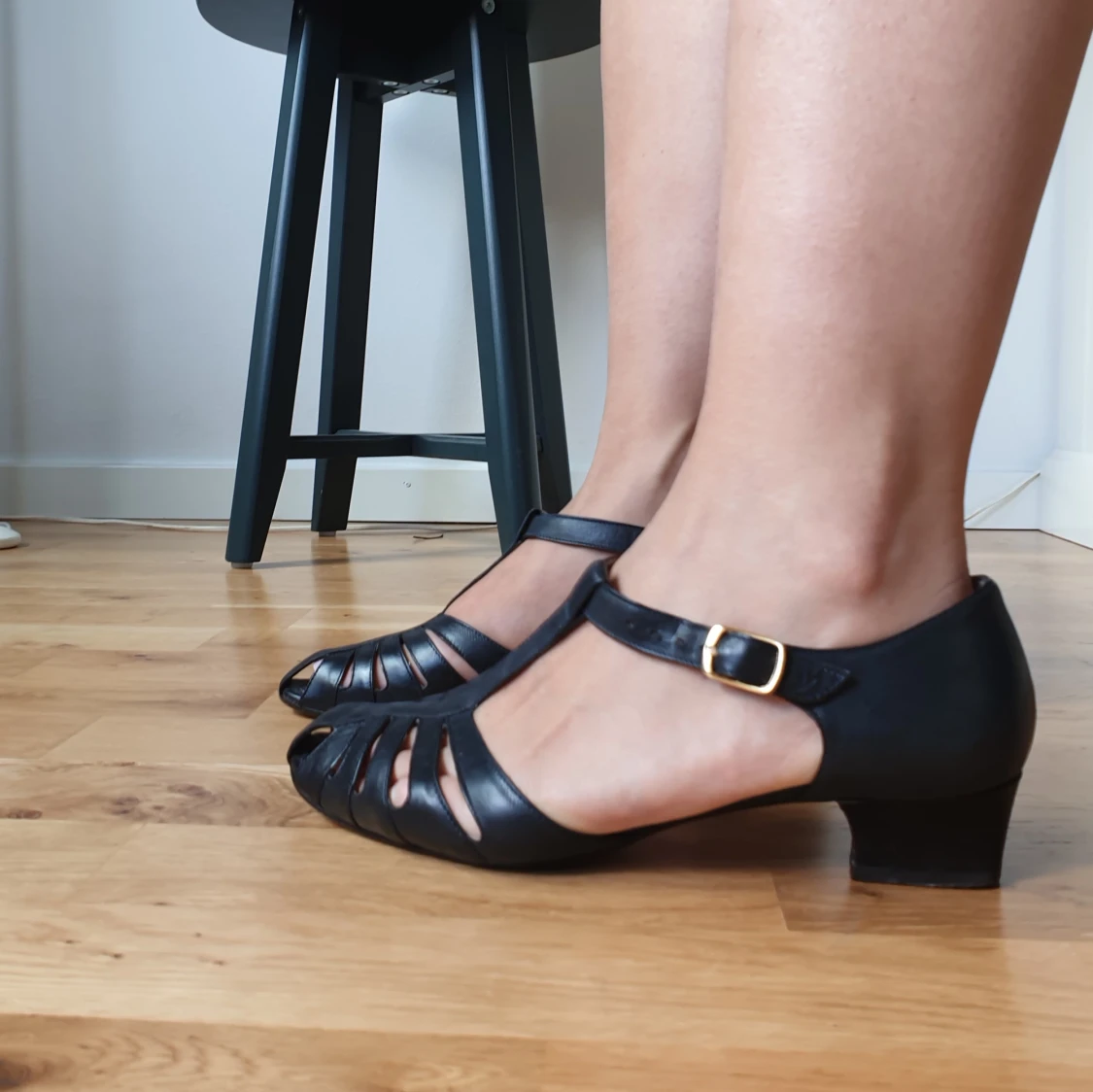 Vintage Läder klackar - 3