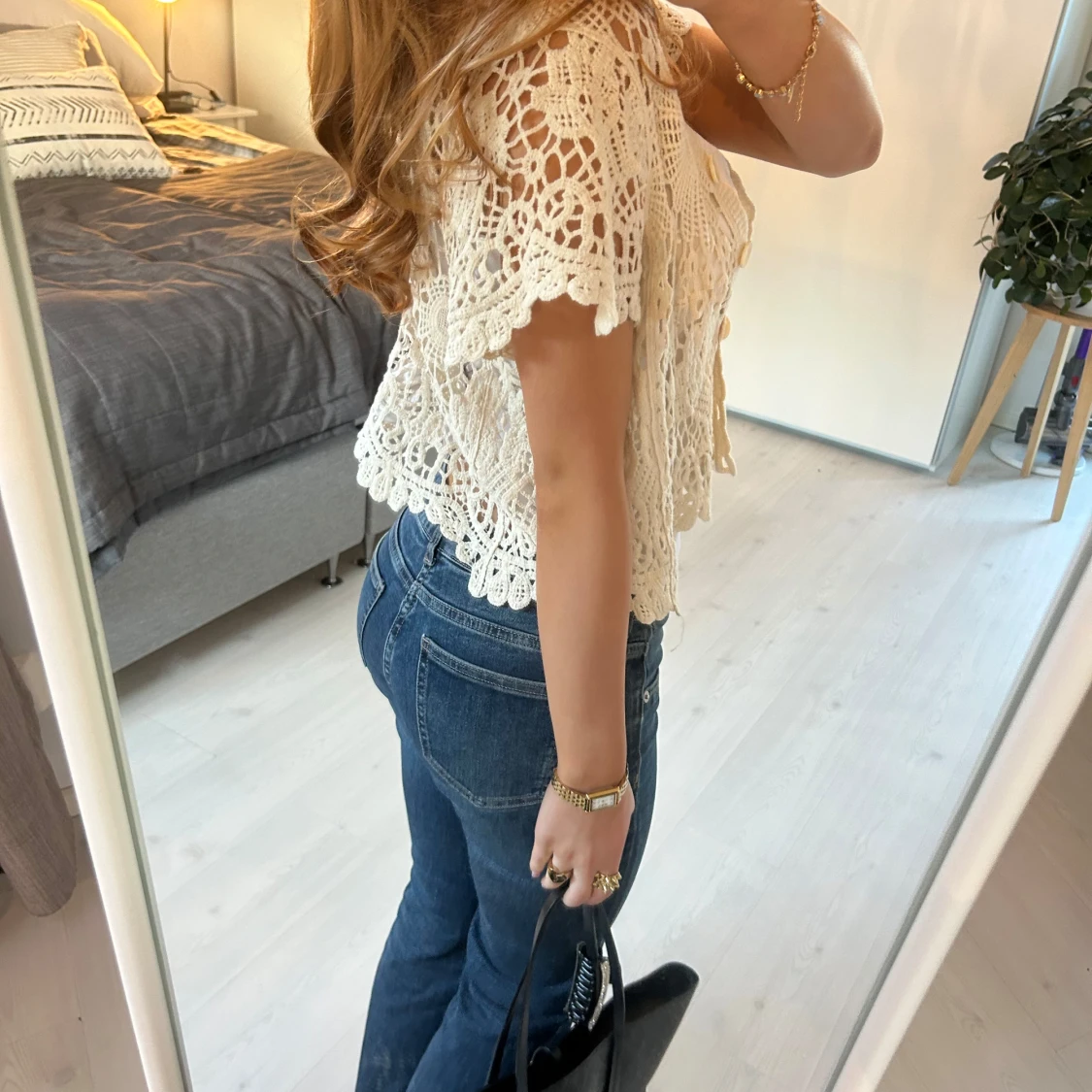 Vit virkad väst - 92