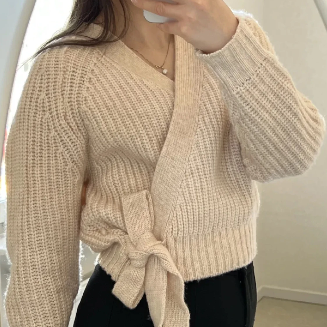 Knitted wrap cardigan - 90