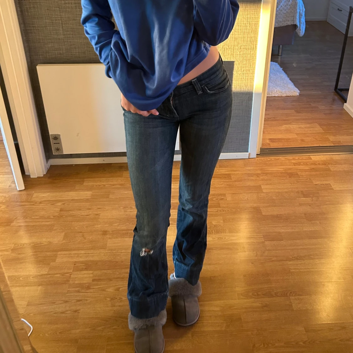 Lågmidjade bootcut jeans - 90