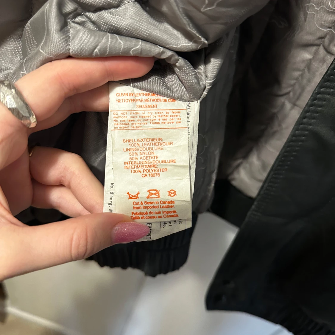 Svart skinnjacka från Manio Delfino - 92