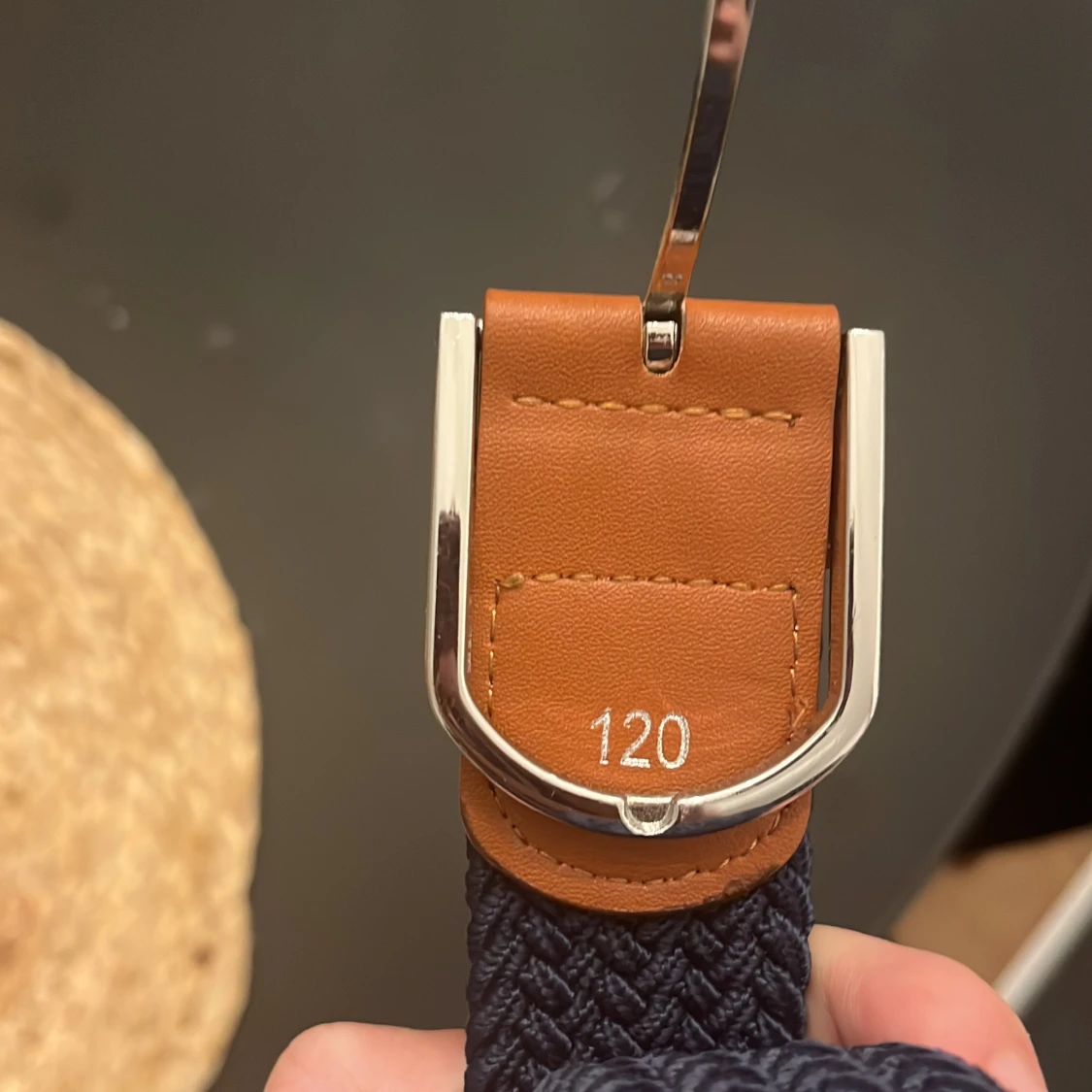 Blått flätat bälte 120 - 1