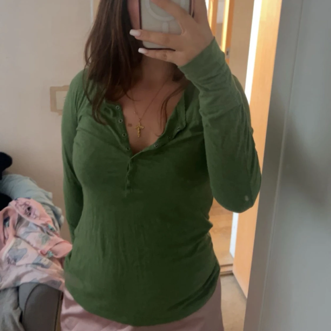Grön långärmad topp från H&M - 2
