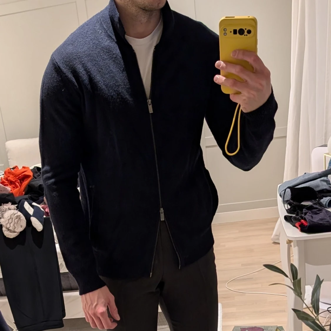 Marinblå kofta från Massimo Dutti stl M