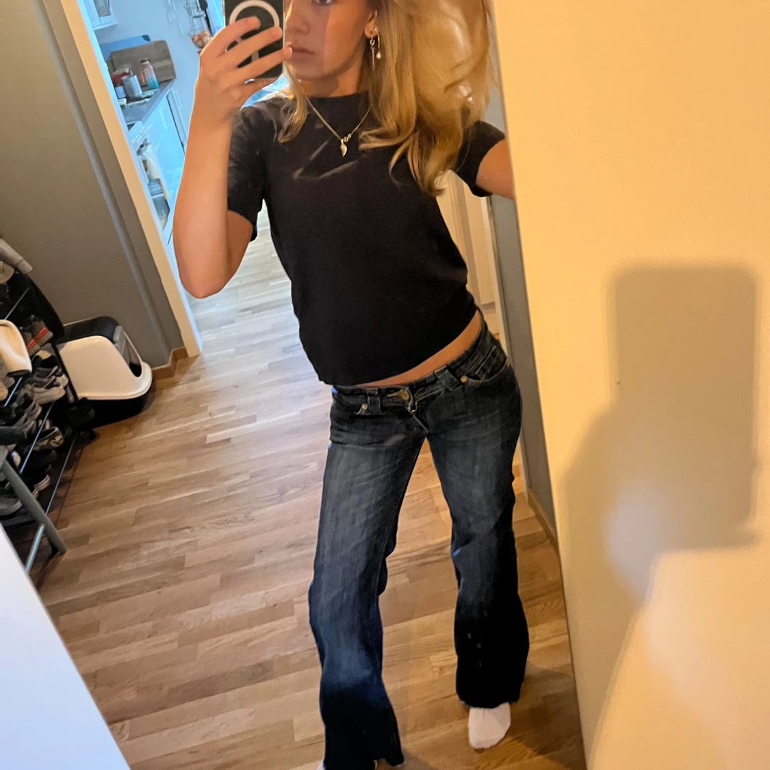 Lågmidjade bootcut jeans  - 91