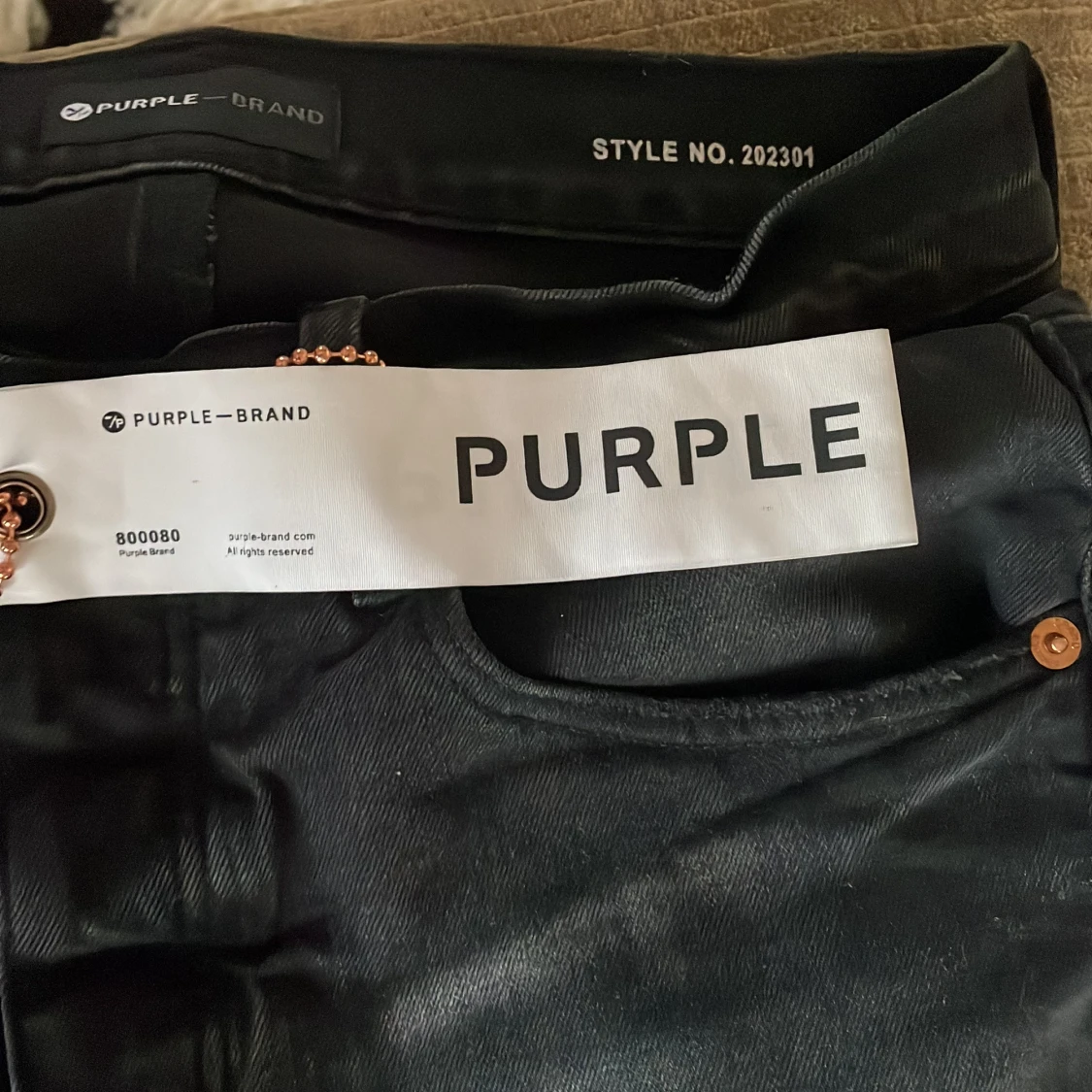 Svarta jeans med slitningar från Purple brand - 91