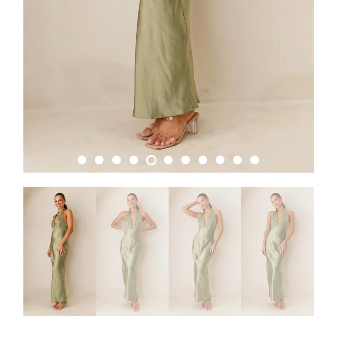 Olivgrön klänning från Billy J - 2