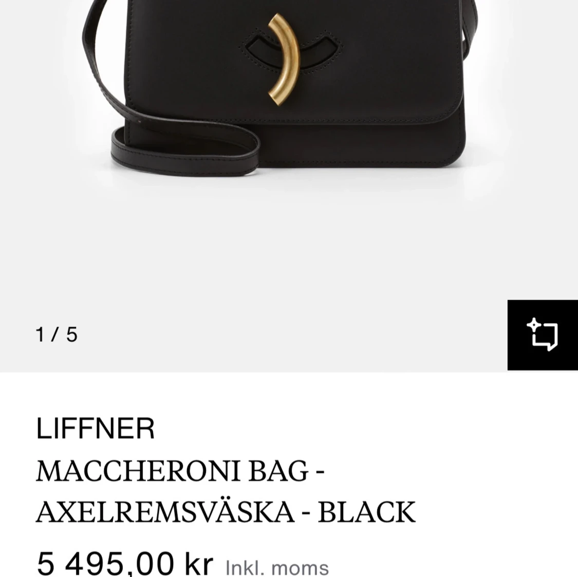 Svart axelremsväska från Little Liffner