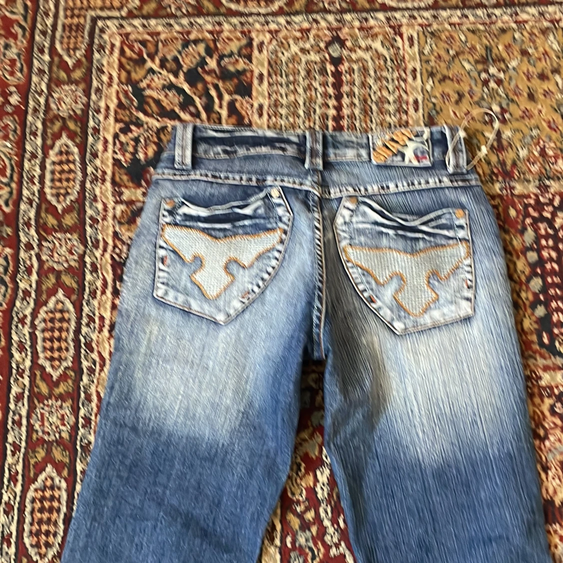Blå midja jeans (thrifted) - 3