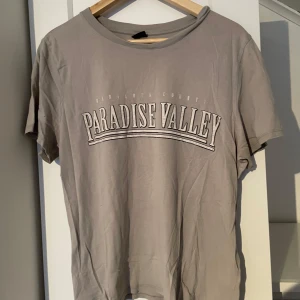 Grå/beige t-shirt från Gina Tricot - Säljer en grå t-shirt från Gina Tricot. Rund hals. Basic T-shirt med tryck💫