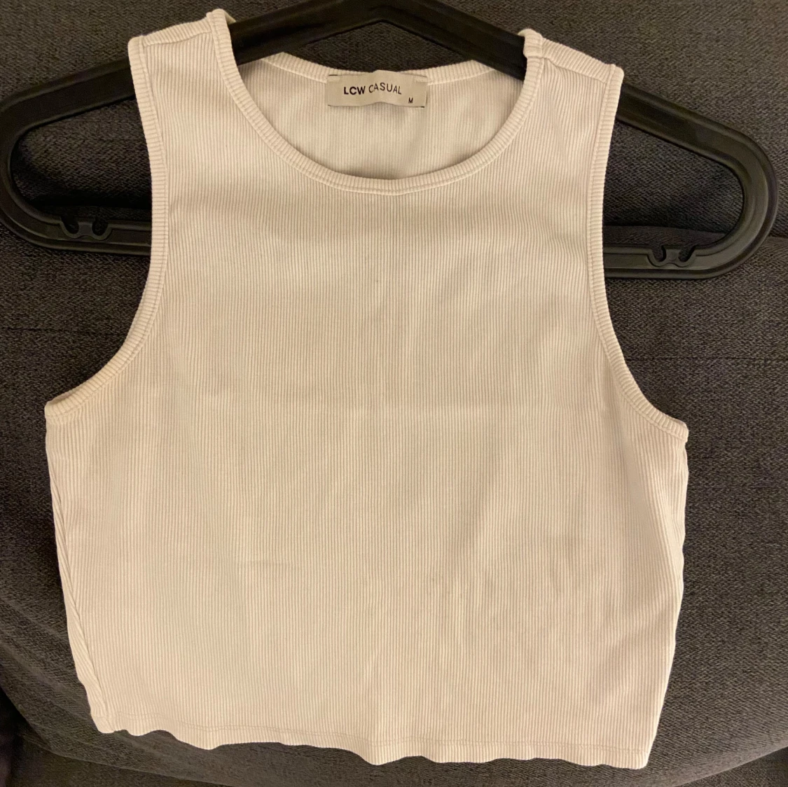 Vit ribbad linnetopp från LCW Casual