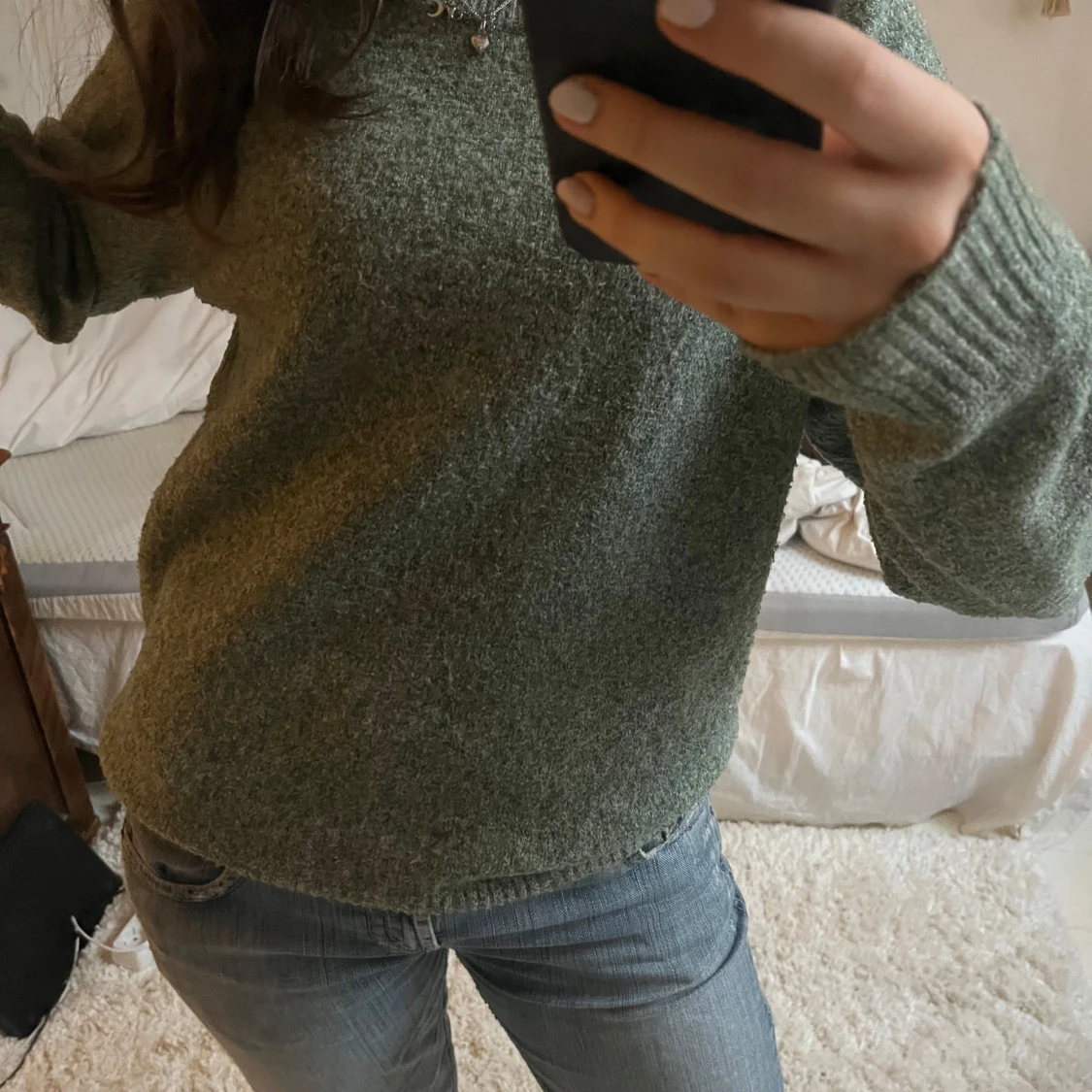 Grön stickad tröja från Vero Moda - 1