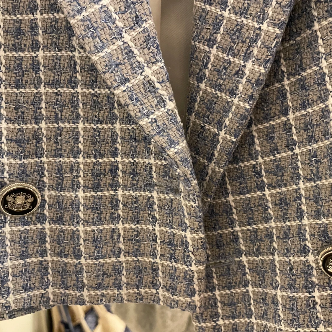 Rutig croppad kavaj från Zara - 4