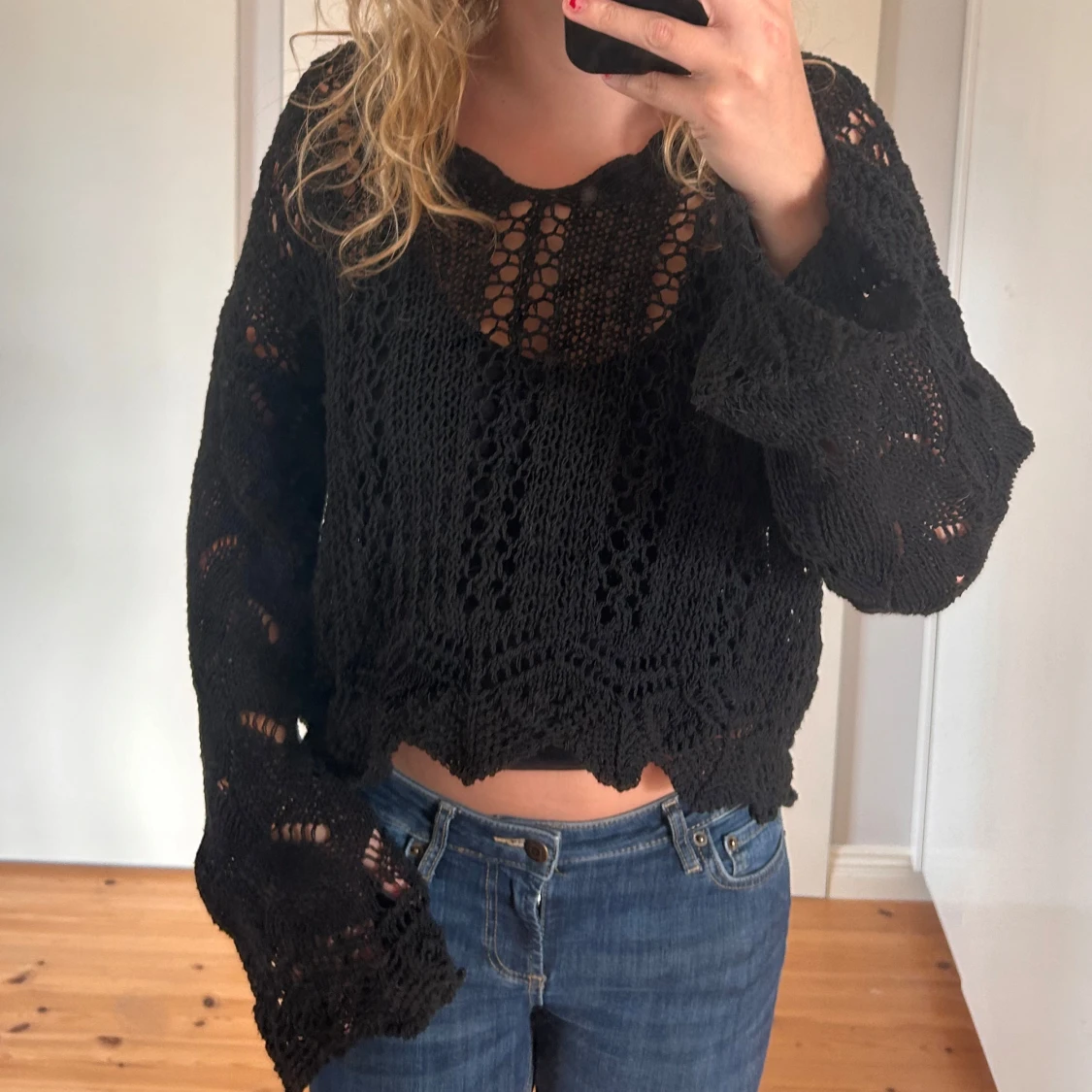 Svart stickad tröja från Zara