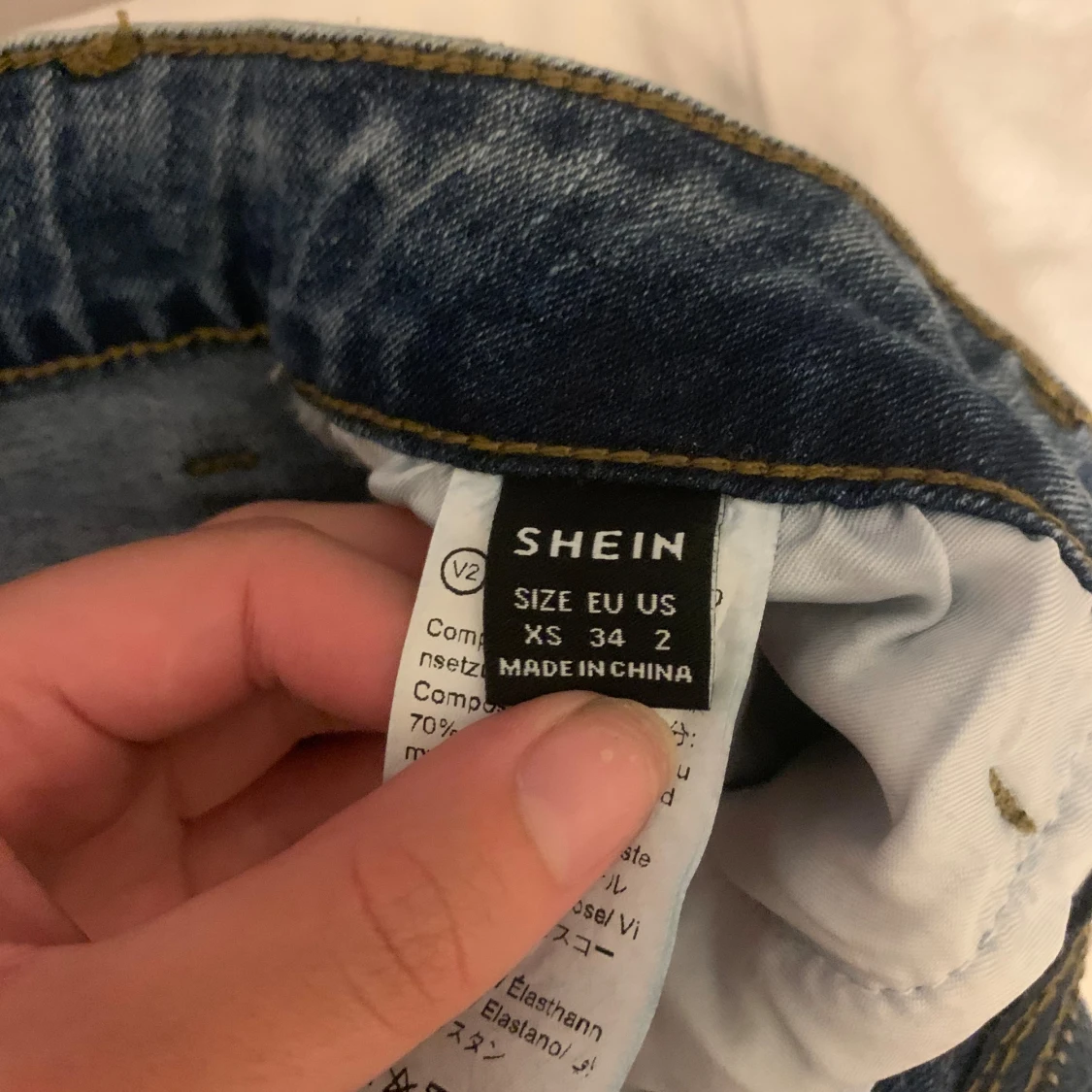 blå bootcut jeans - 90