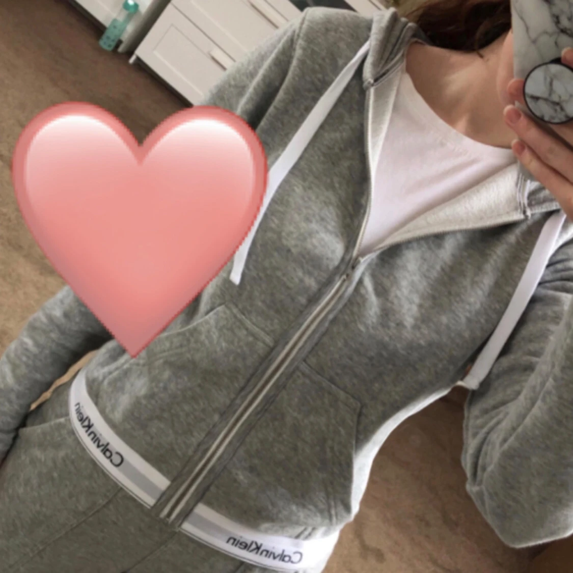 Grå zip up från Calvin Klein