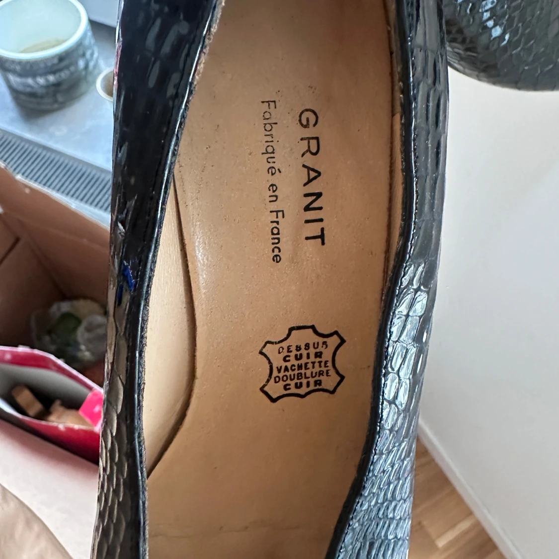 Vintage läder klackar från Granit stl 38 - 3