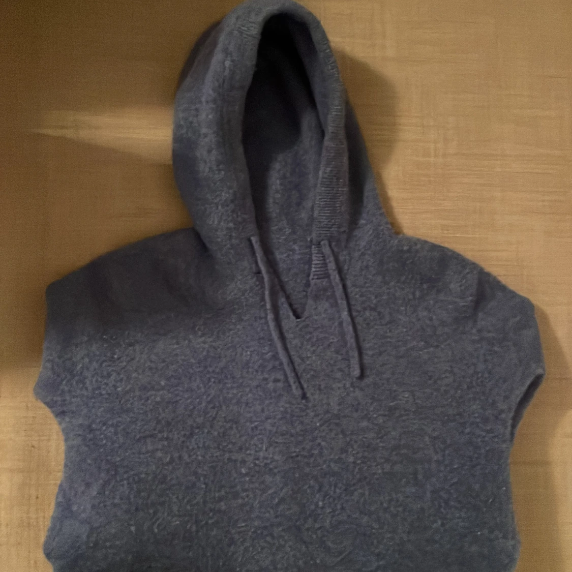 Blå Cashmere hoodie - 1